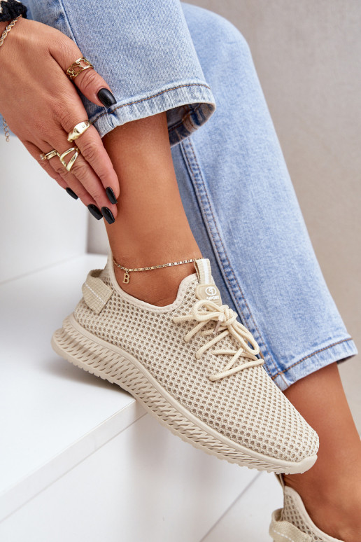 grade Um modelo atraente tênis Feminino bege Harice grade Um modelo atraente tênis Feminino bege Harice