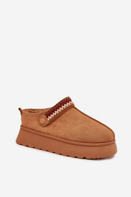 Botas de neve Baixo femininoRuchomym Tirasem I Haftem com uma plataforma cor marrom Lyrisse