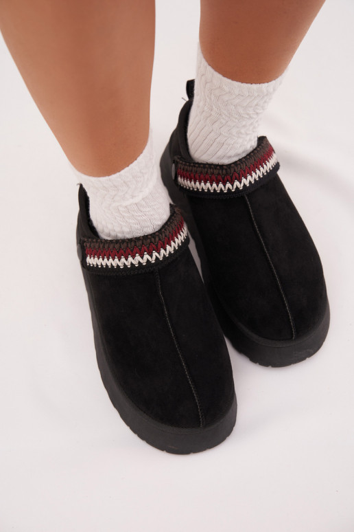 Botas de neve Baixo femininoRuchomym Tirasem I Haftem com uma plataforma cor preta Lyrisse