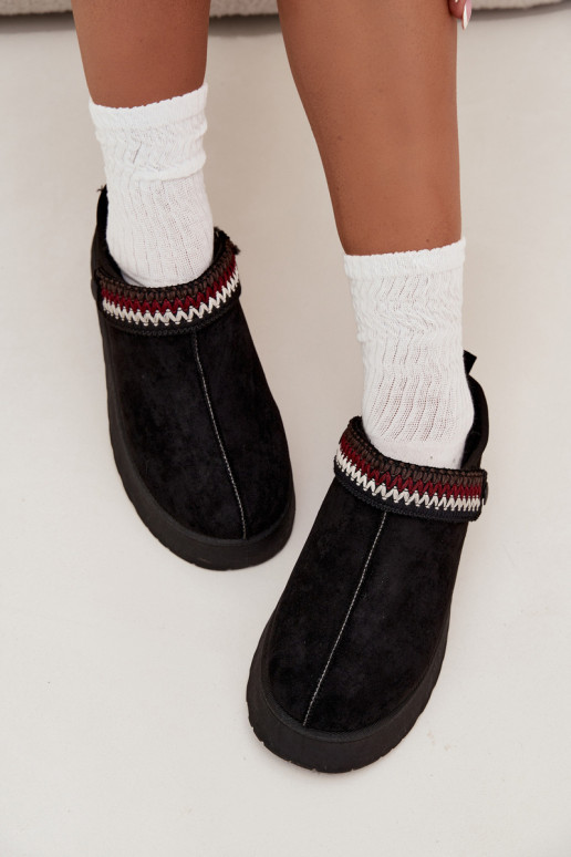 Botas de neve Baixo femininoRuchomym Tirasem I Haftem com uma plataforma cor preta Lyrisse