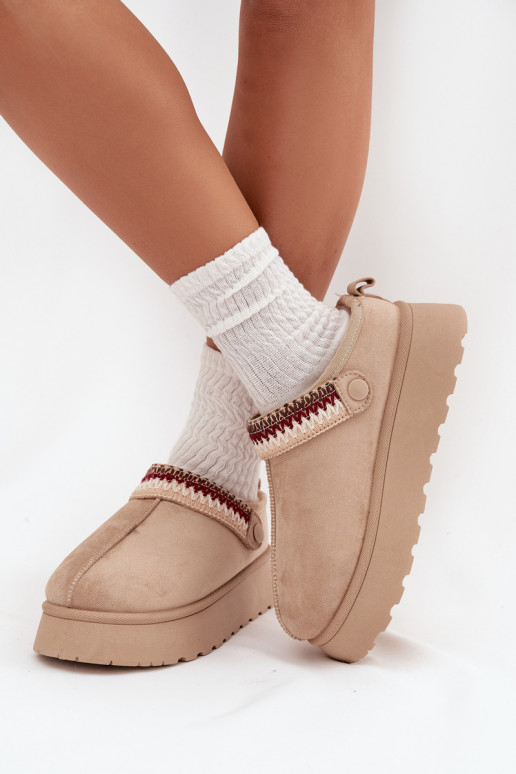 Botas de neve Baixo femininoRuchomym Tirasem I Haftem com uma plataforma cor de marfim Lyrisse Botas de neve Baixo femininoRuchomym Tirasem I Haftem com uma plataforma cor de marfim Lyrisse