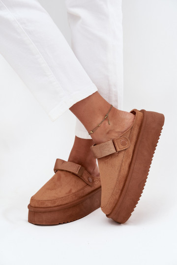 Botas de neve Feminino com uma plataformacom fecho adesivoem cor marrom Jorielle 2