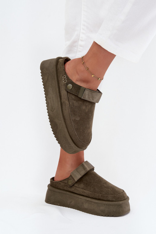 Botas de neve Feminino com uma plataformacom fecho adesivoem cor cáqui Jorielle Botas de neve Feminino com uma plataformacom fecho adesivoem cor cáqui Jorielle