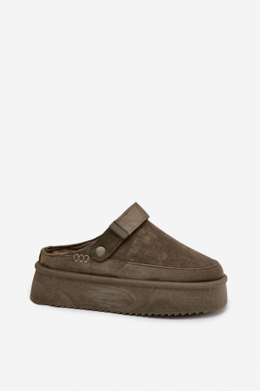 Botas de neve Feminino com uma plataformacom fecho adesivoem cor cáqui Jorielle Botas de neve Feminino com uma plataformacom fecho adesivoem cor cáqui Jorielle