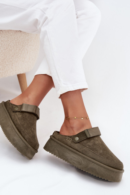 Botas de neve Feminino com uma plataformacom fecho adesivoem cor cáqui Jorielle Botas de neve Feminino com uma plataformacom fecho adesivoem cor cáqui Jorielle