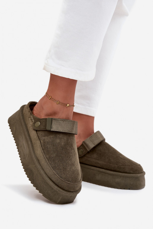 Botas de neve Feminino com uma plataformacom fecho adesivoem cor cáqui Jorielle Botas de neve Feminino com uma plataformacom fecho adesivoem cor cáqui Jorielle