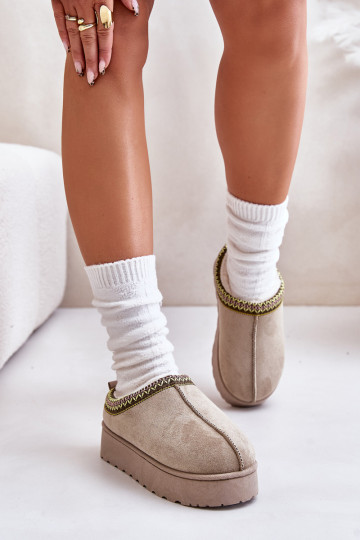 Botas de neve Feminino com uma plataforma aquecimento com pelo por dentro cor verde Remenia 2