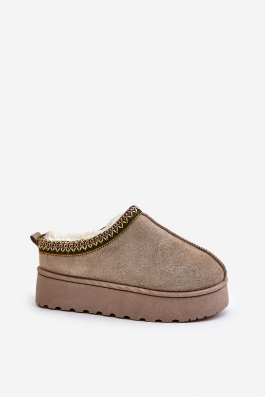 Botas de neve Feminino com uma plataforma aquecimento com pelo por dentro cor verde Remenia