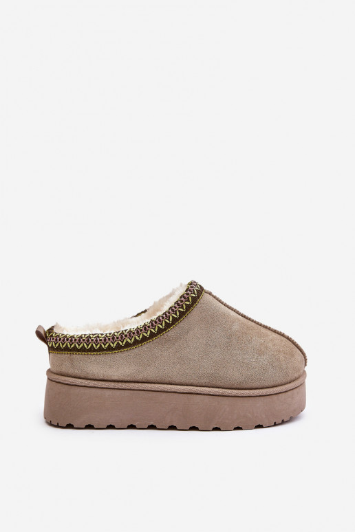 Botas de neve Feminino com uma plataforma aquecimento com pelo por dentro cor verde Remenia