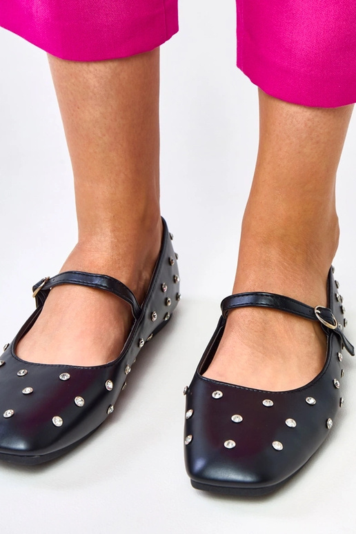 Sapatilhas pretas com cristais "Heidi" Sapatilhas pretas com cristais "Heidi"