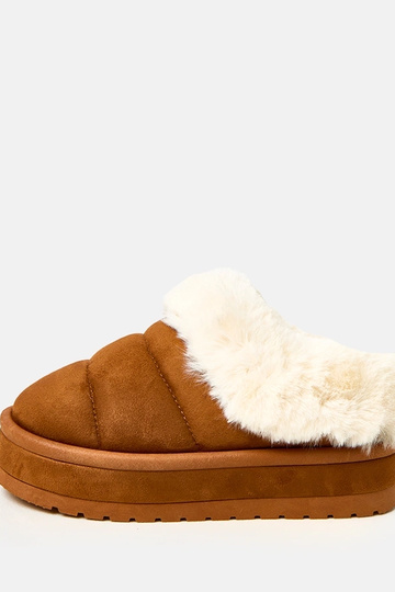 Botas de neve curtas marrons, acolchoadas com pele Almeida