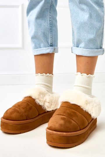 Botas de neve curtas marrons, acolchoadas com pele Almeida 2