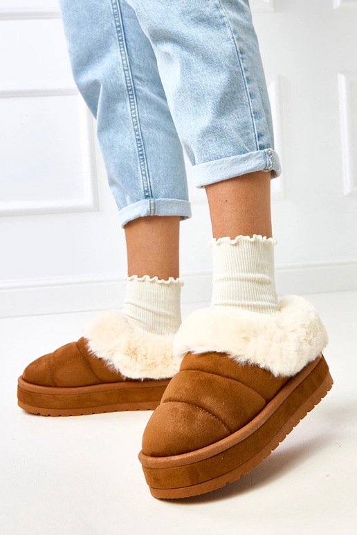 Botas de neve curtas marrons,...