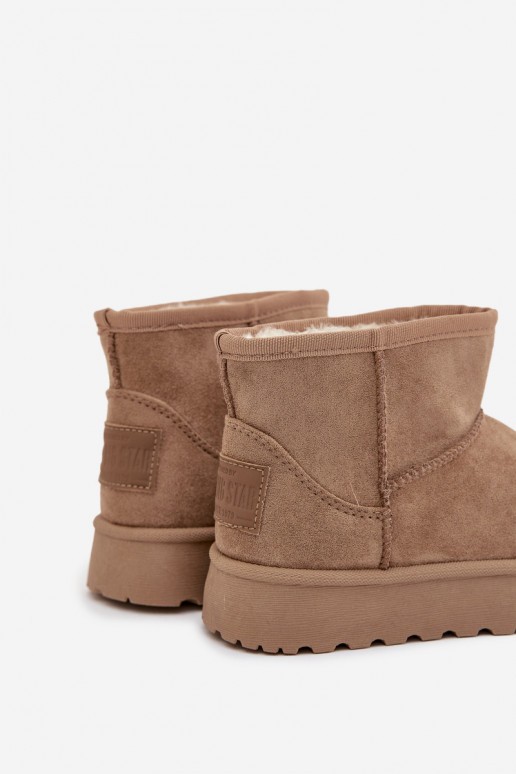 Botas de neve Infantil aquecimento com pelo por dentro SS374020 bege Botas de neve Infantil aquecimento com pelo por dentro SS374020 bege