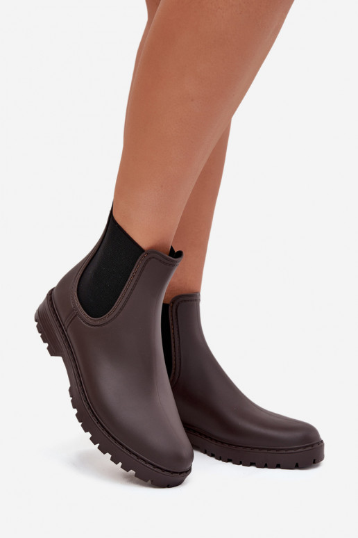 Botas de borracha FemininoElastycznymi EMstaParakami CzekoladoParae Ciariel Botas de borracha FemininoElastycznymi EMstaParakami CzekoladoParae Ciariel