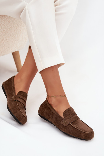 Mocassins Mocassins Apartamento feminino cor cáqui Roseline