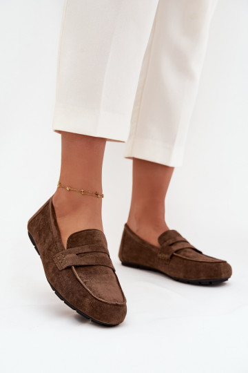 Mocassins Mocassins Apartamento feminino cor cáqui Roseline 2
