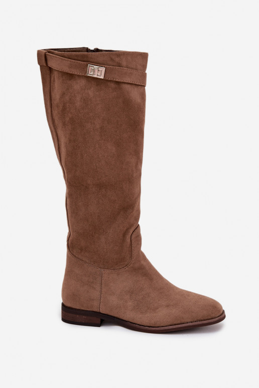 aquecimento botas femininas com salto largo com alças I cor pratam Detalem bege Geraline aquecimento botas femininas com salto largo com alças I cor pratam Detalem bege Geraline