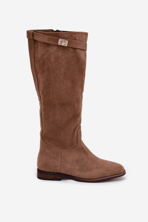 aquecimento botas femininas com salto largo com alças I cor pratam Detalem bege Geraline aquecimento botas femininas com salto largo com alças I cor pratam Detalem bege Geraline