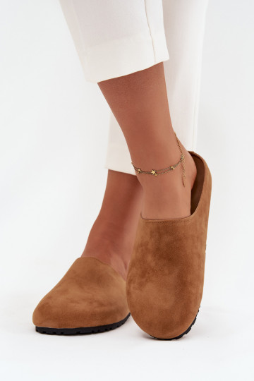 Chinelos Tamancos Feminino com uma plataforma cor marrom Sylviane 2