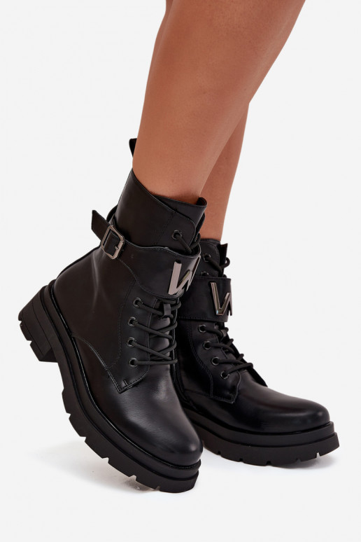 Botins de trabalho Feminino Eko Pele com salto decorado cor preta Ylianne Botins de trabalho Feminino Eko Pele com salto decorado cor preta Ylianne
