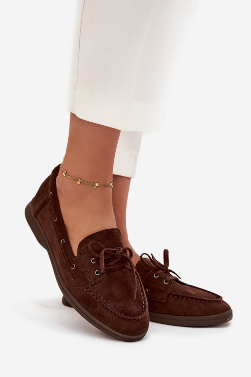 sapato Mocassins Apartamento feminino com detalhes elegantes CzekoladoParae Zalina sapato Mocassins Apartamento feminino com detalhes elegantes CzekoladoParae Zalina