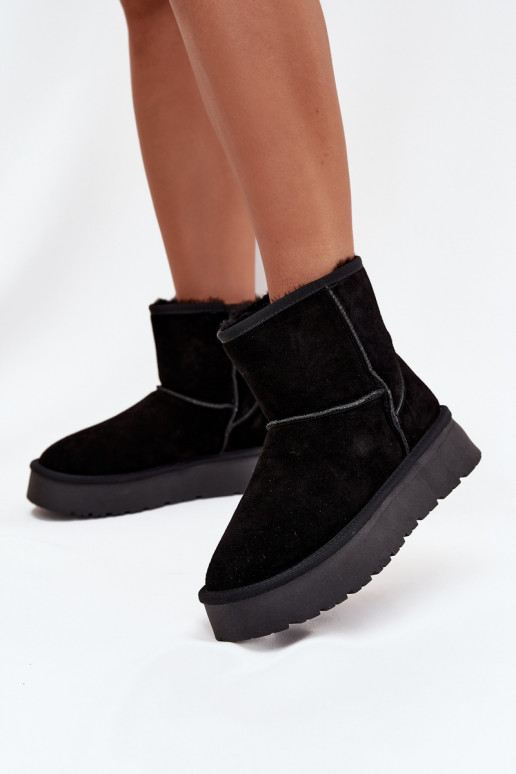 Botas de neve FemininoHabilitadoturalnego de camurçau com uma plataforma cor preta Privine Botas de neve FemininoHabilitadoturalnego de camurçau com uma plataforma cor preta Privine