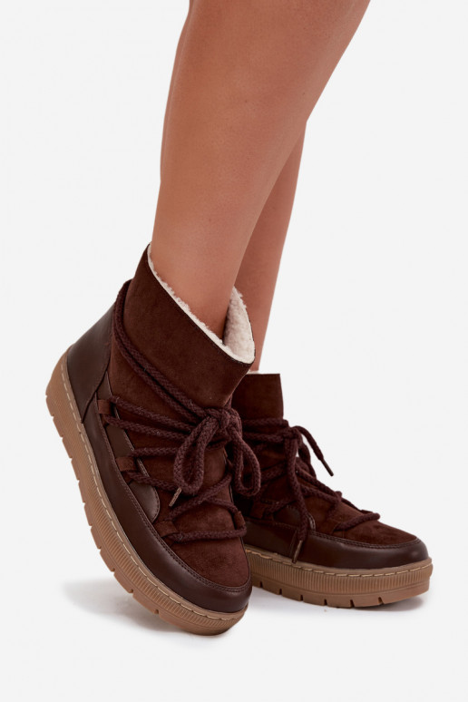 Botas de neve Feminino com detalhes elegantes CzekoladoParae Rebekah