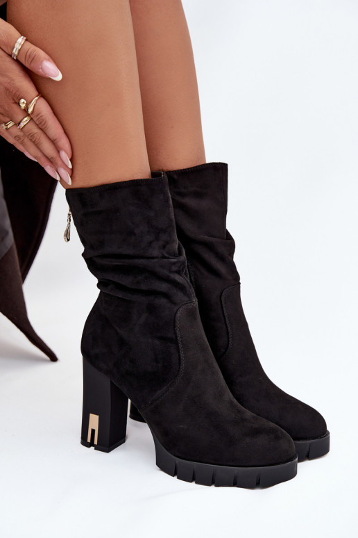 aquecimento Botas femininas Ze cor douradam Zamkiem I Tem que serrszczeniem cor preta Briannae