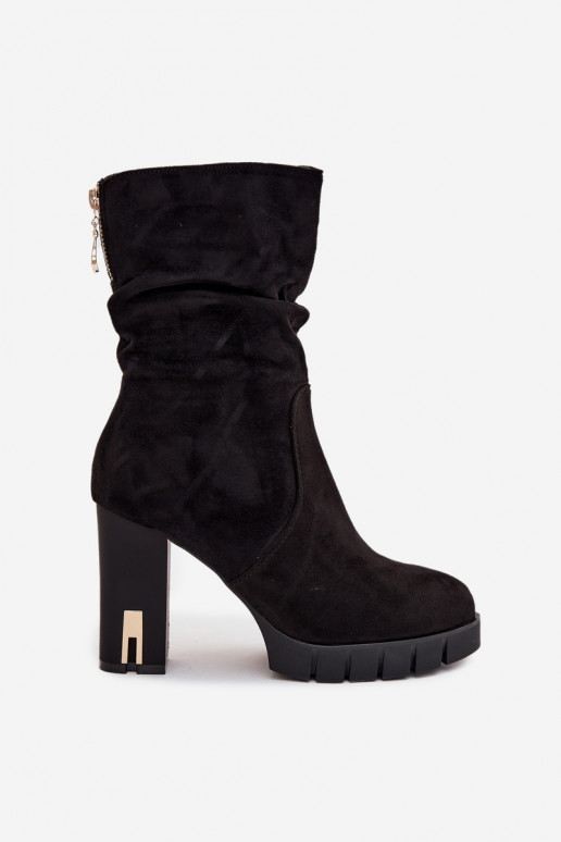 aquecimento Botas femininas Ze cor douradam Zamkiem I Tem que serrszczeniem cor preta Briannae