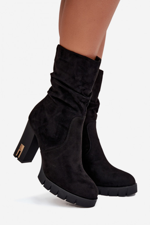 aquecimento Botas femininas Ze cor douradam Zamkiem I Tem que serrszczeniem cor preta Briannae