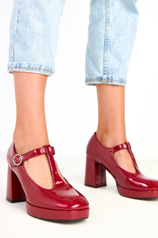 Sapatos bordô de salto com fecho Adaoha Sapatos bordô de salto com fecho Adaoha