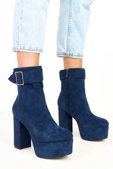 Botins azul-marinho com...