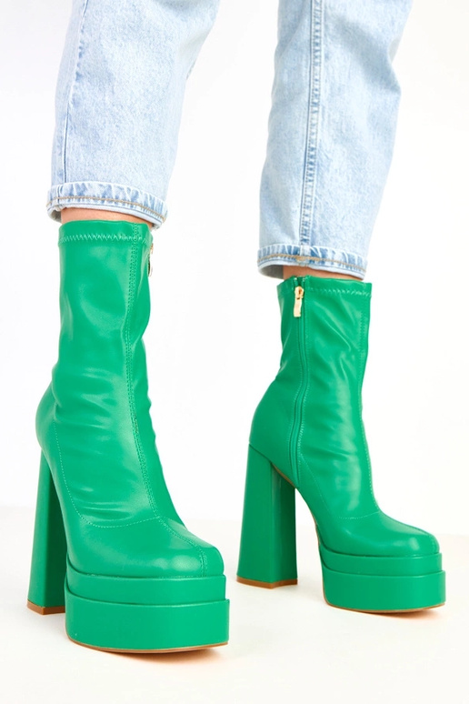 Yasmin botins verdes com coluna...