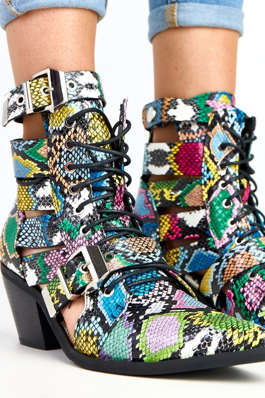 Botins multicoloridos de salto com...