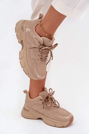 tênis À modalo de tênis FemininoPodParaójnym Amarrandom bege Annelie