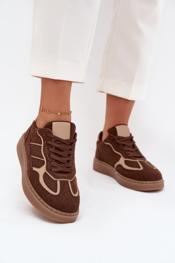 Baixo À modalo de tênis Feminino cor marrom Brenelle