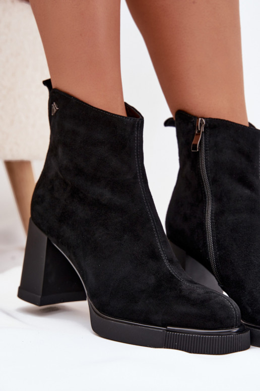 de camurça Pele Botas femininas Vinceza 91142 cor preta de camurça Pele Botas femininas Vinceza 91142 cor preta