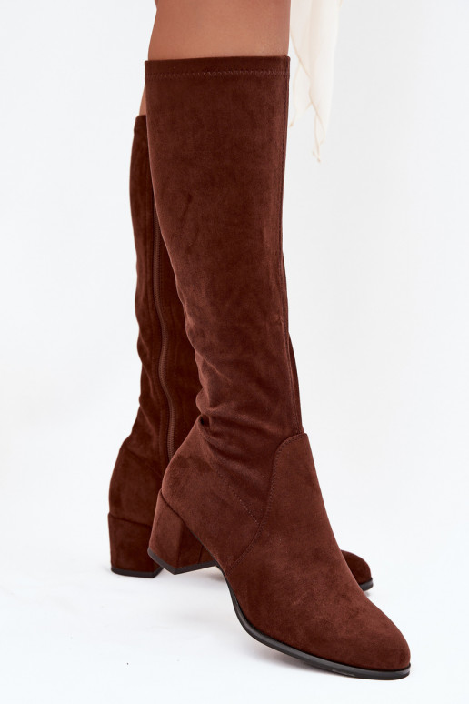 À modalo clássico de camurça ecológicaoParae botas Sergio Leone KZ205 marrom escuro À modalo clássico de camurça ecológicaoParae botas Sergio Leone KZ205 marrom escuro