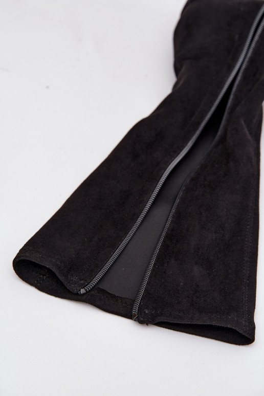 botas femininas De salto baixo de camurça ecológicaoParae Sergio Leone KZ212 cor preta botas femininas De salto baixo de camurça ecológicaoParae Sergio Leone KZ212 cor preta