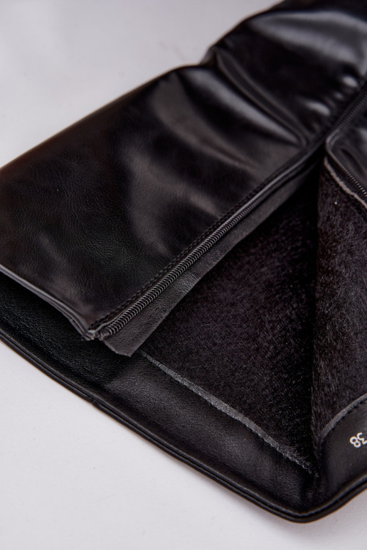 botas femininas Habilitado Baixoj Szpilce aquecimento de couro ecológico cor preta Tem que serrcellia