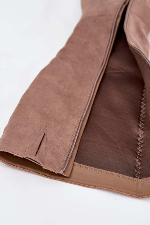 botas femininas com salto Ze cor douradam Elemento bege Nivarae