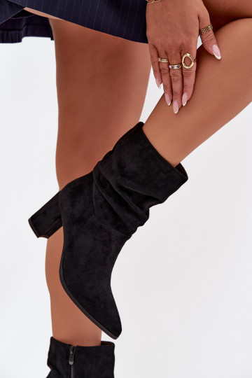 Botas femininas Com babados aquecimento cor preta Amelise