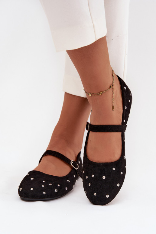 Decorado Bailarinas Feminino com alças cor preta Olivisse Decorado Bailarinas Feminino com alças cor preta Olivisse