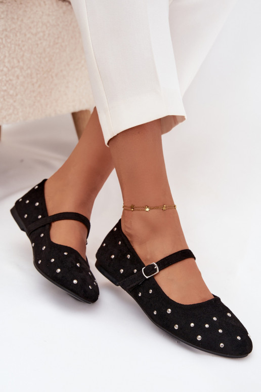 Decorado Bailarinas Feminino com alças cor preta Olivisse Decorado Bailarinas Feminino com alças cor preta Olivisse