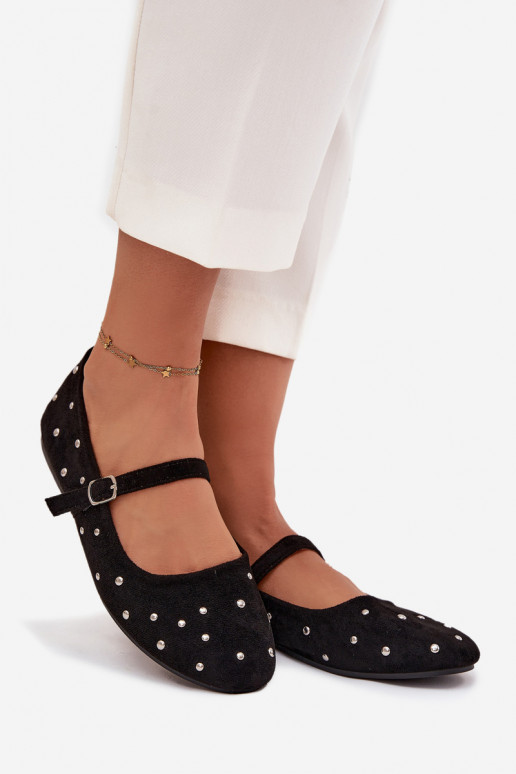 Decorado Bailarinas Feminino com alças cor preta Olivisse Decorado Bailarinas Feminino com alças cor preta Olivisse