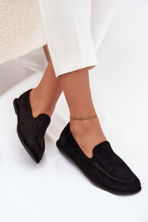 mocassins femininosde camurça ecológicau isósceles cor preta Miryelle mocassins femininosde camurça ecológicau isósceles cor preta Miryelle