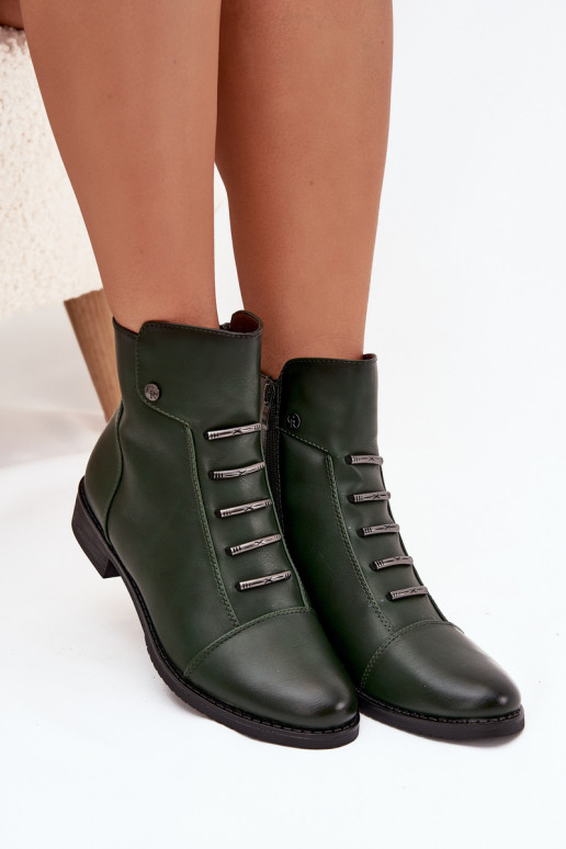 aquecimento Botas femininas com salto largo cor verde Labise aquecimento Botas femininas com salto largo cor verde Labise