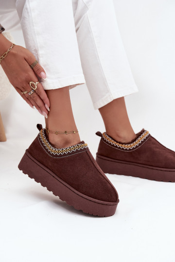 Botas de neve Mulheres baixasHaftem com uma plataforma CzekoladoParae Taliah