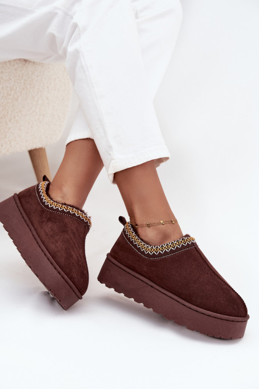 Botas de neve Mulheres baixasHaftem com uma plataforma CzekoladoParae Taliah Botas de neve Mulheres baixasHaftem com uma plataforma CzekoladoParae Taliah